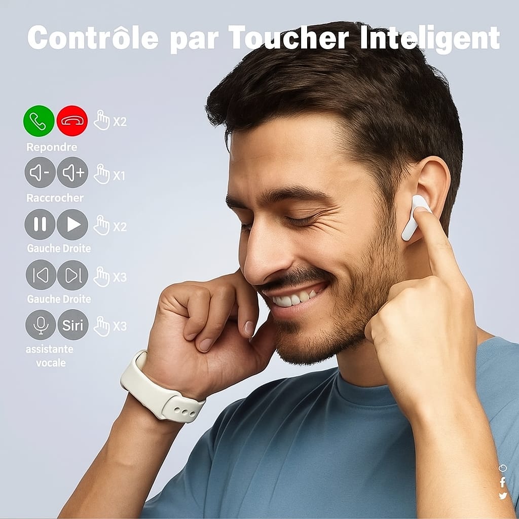 Air31 TWS Écouteurs sans fil transparents intra-auriculaires